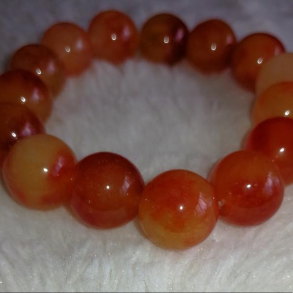 Orange Chinese Stone Bracelet